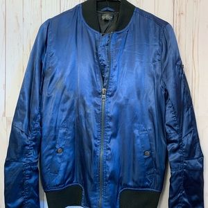 Topshop Blue Bomber Jacket